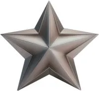 Звезда из нержавеющей стали декор на стелу в Дивногорске (518508)