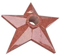 Звезда из красного гранита (517571) поставка комплект горелка ГВД 379 10 89 00 ПС вечный огонь ø 900 мм. монолит - составная  в Дивногорске