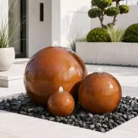 Шары 3 шт. фонтан Corten от (518907) ∅ 0,35 до 1 м. Дивногорск 