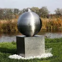 Стальной фонтан  сфера (518889) ∅ 450 мм. Дивногорск 